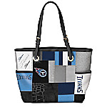 Buy For The Love Of The Game NFL Tennessee Titans Patchwork Tote Bag