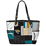Buy For The Love Of The Game NFL Jacksonville Jaguars Patchwork Tote Bag