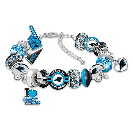 Fashionable Fan NFL Carolina Panthers Women’s Charm Bracelet