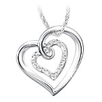 Buy Always In My Heart Sterling Silver White Topaz Pendant Necklace
