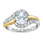 Buy Alfred Durante Forever Begins Today Personalized Sterling Silver Topaz Ring