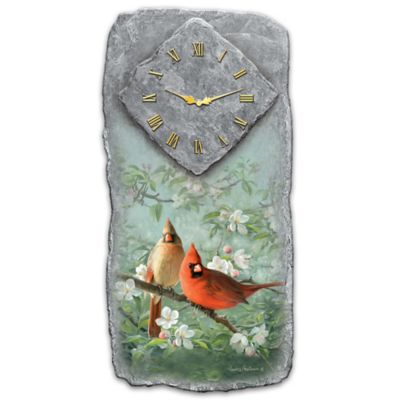 Buy Springtime Song Cardinal And Apple Blossom Wall Clock