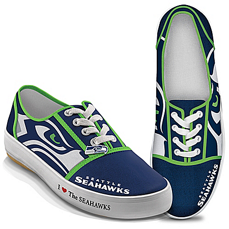 I Love The Seattle Seahawks Women’s Canvas Shoes