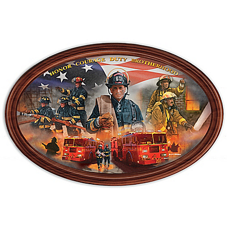 Courage Under Fire Inspirational Collector Plate