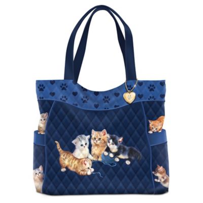 Buy Kitty-Kat Cute Quilted Tote Bag
