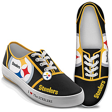 I Love The NFL Pittsburgh Steelers Women’s Canvas Shoes