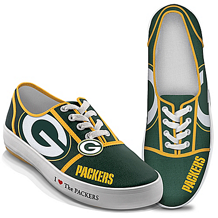 I Love The NFL Green Bay Packers Women’s Canvas Shoes