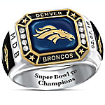 Buy Broncos Super Bowl 50 Pride Personalized Commemorative Men's Stainless Steel Ring