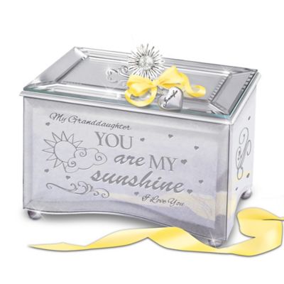 Buy Granddaughter, You Are My Sunshine Personalized Mirrored Glass Music Box