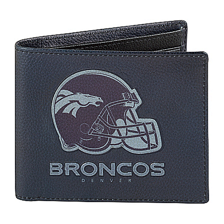 NFL Denver Broncos Men’s RFID Blocking Leather Wallet