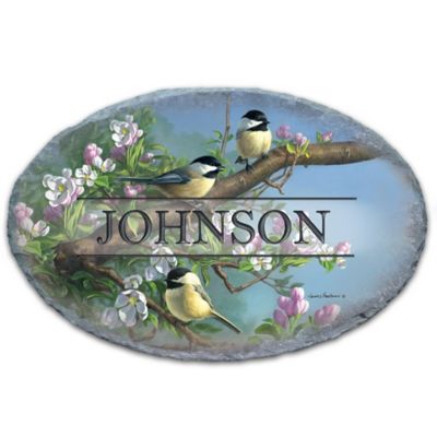 Songbird Serenade Personalized Outdoor Welcome Sign