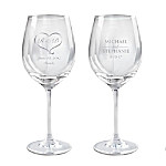 Buy Personalized Wedding Wine Glass Set