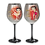 Buy Betty Boop Classy And Sassy Wine Glasses 14 Oz: Set One