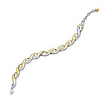 Buy Sterling Silver & 18K Gold Plated Everlasting Love Personalized Diamond Bracelet