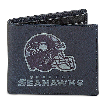 NFL Seattle Seahawks Men’s RFID Blocking Leather Wallet