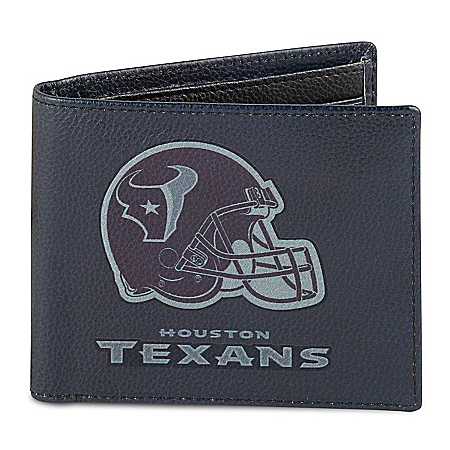 NFL Houston Texans Men’s RFID Blocking Leather Wallet