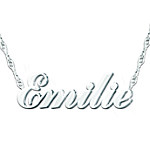 Buy Sculpted Name Personalized Diamond Pendant Necklace