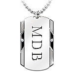 Buy Personalized Men's Stainless Steel Dog Tag Pendant Necklace