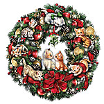 Buy Merry Mischief Makers Illuminated Always In Bloom Wreath With Kittens