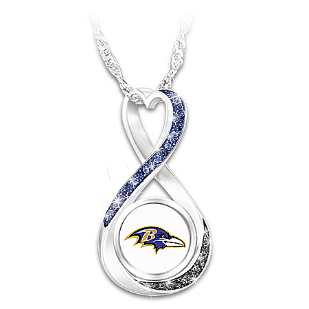 NFL Baltimore Ravens Forever Women’s Infinity Pendant Necklace