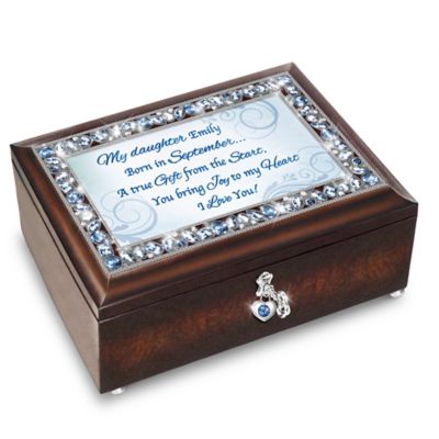 Buy My Daughter, I Love You Personalized Birthstone Heirloom Music Box