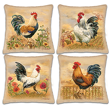 Country Charm Dona Gelsinger Rooster Pillow Set