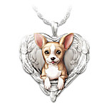 Buy Chihuahuas Are Angels Heart Pendant Necklace