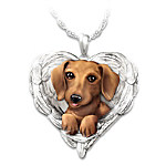 Buy Dachshunds Are Angels Heart Pendant Necklace