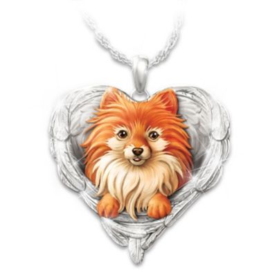 Buy Pomeranians Are Angels Heart Pendant Necklace