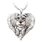 Buy Schnauzers Are Angels Heart Pendant Necklace