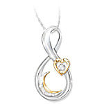 Buy Love You To The Moon And Back Granddaughter Diamond Pendant Necklace