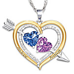 Buy Love Struck Women's Personalized Crystal Birthstone Pendant Necklace