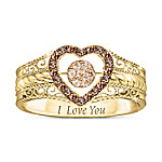 Buy Love Bubbles Over Champagne Diamond Ring With Custom Movement Setting