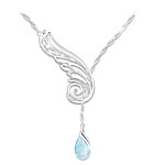 Buy Wing Of Serenity Inspirational Diamond And Topaz Pendant Necklace