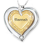 Buy A Granddaughter Is Forever Heart-Shaped Personalized Pendant Necklace