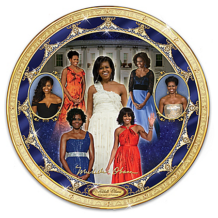 Michelle Obama Porcelain Collector Plate From Bradford Exchange: 1 of 5000