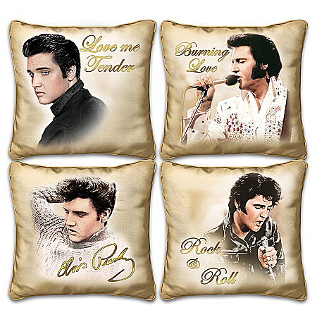 Elvis Presley Golden Moments Four Square Pillow Collection
