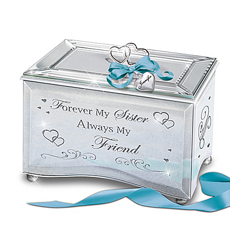 Forever My Sister, Always My Friend Personalized Mirrored Music Box