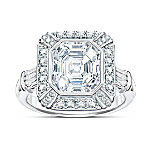 Buy Women's Regal Elegance Celebrity Sterling Silver Diamonesk Ring