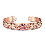 Buy Nature's Healing Beauty Floral Copper Cuff Women's Bracelet