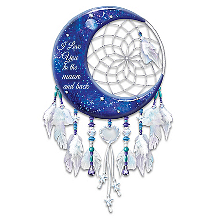 I Love You To The Moon And Back Illuminated Dreamcatcher Wall Decor