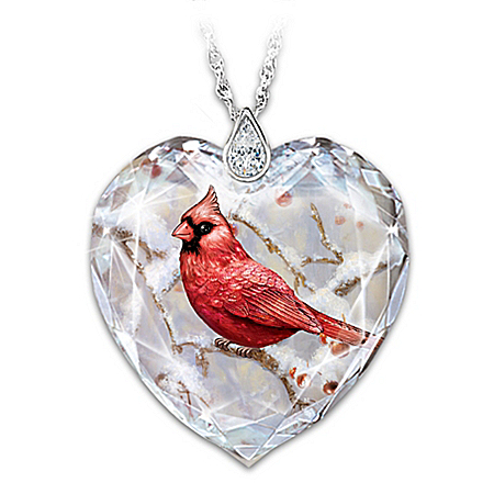 Messenger From Heaven Women’s Cardinal Pendant Necklace: Sympathy Gift, Memorial Jewelry