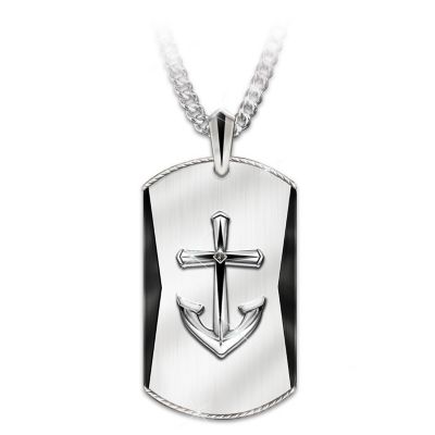 Buy Anchored In Faith Men's Pendant Necklace For Grandson