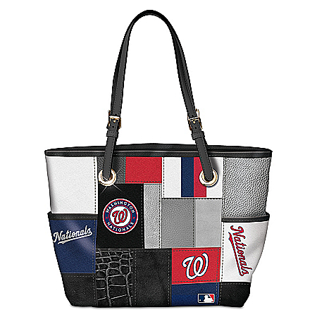 Washington Nationals MLB Women’s Patchwork Tote Bag