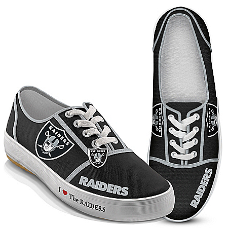 I Love The NFL Oakland Raiders Women’s Canvas Shoes