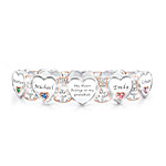 Buy Grandma's Heart & Joy Personalized Birthstone Women's Sterling Silver Plated Bracelet