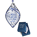 Buy Son, I Love You To The Moon And Back Personalized Heirloom Glass Christmas Ornament