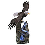 Buy Majestic Waters Illuminated Cold-Cast Stone Eagle Sculpture