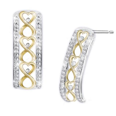 Buy Forever Loved Daughter Sterling Silver Diamond Earrings