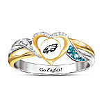 Buy Philadelphia Eagles Women's Sterling Silver NFL Pride Ring